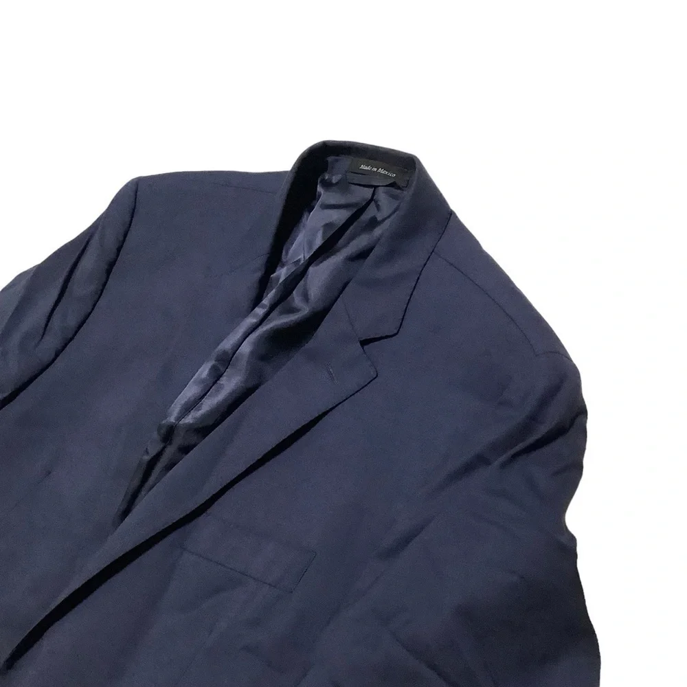 Lauren Ralph Lauren Black Label Wool Blazer Sz 42L Navy Blue Two Button